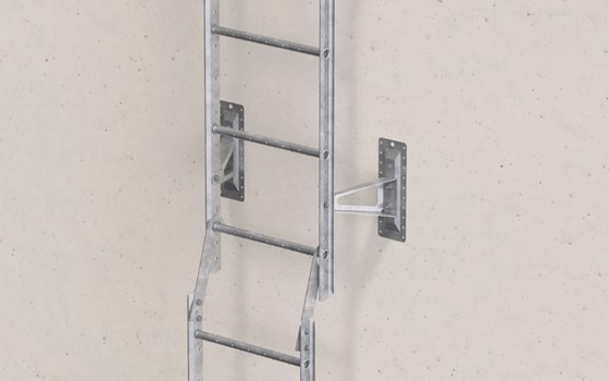 Befestigungsplatte für Fassadenleiter