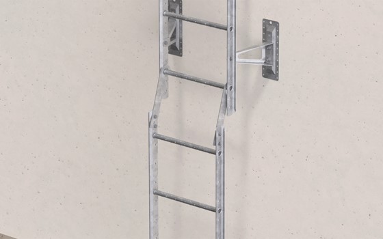 Aufhängebeschlag für Fassadenleiter