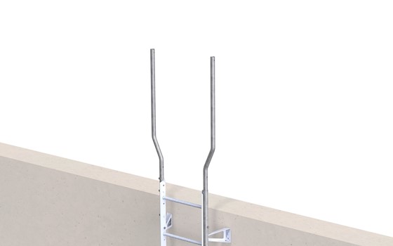 Einfacher Handlauf für Fassadenleiter