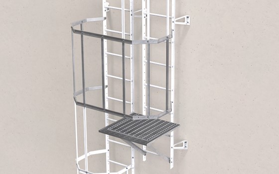 Ruhepodest für Fassadenleiter