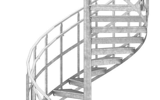 Spindeltreppe Geländer Knieleiste