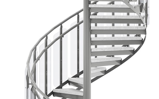 Spindeltreppe Geländer Glas