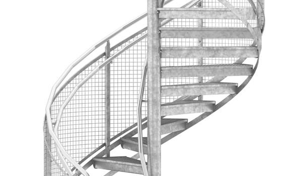 Spindeltreppe Geländer Gitter