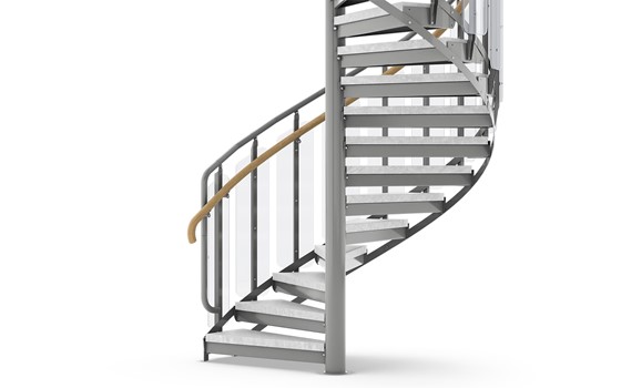 Spindeltreppen zusätzlicher Handlauf