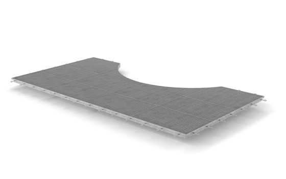 Eingangsrost A33x11 einschl. Z-Rahmen zum Eingießen Drehtür