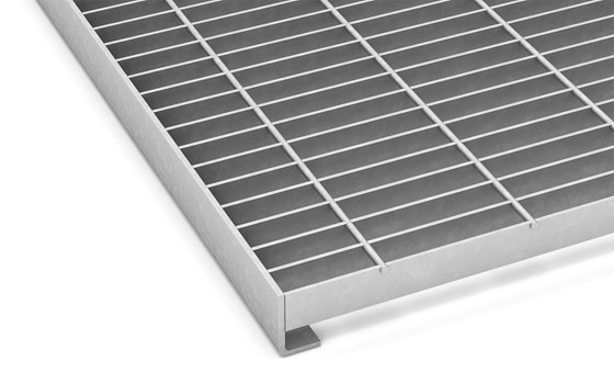 Eingangsrost N6 einschl. Kantenstab und Eingussrahmen