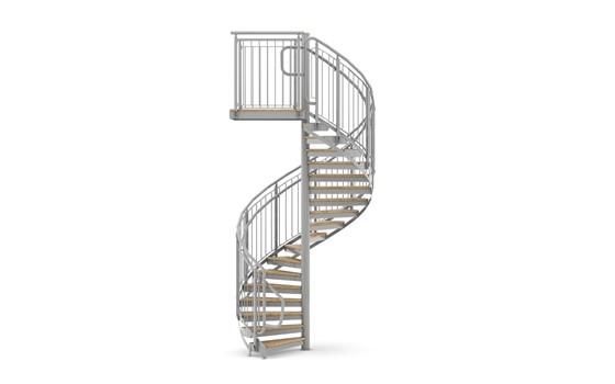 Spindeltreppe Geländer Rundstab
