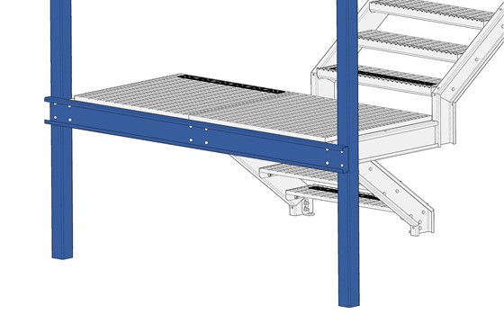 Träger für gerade Treppe
