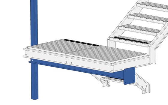 Träger für gerade Treppe