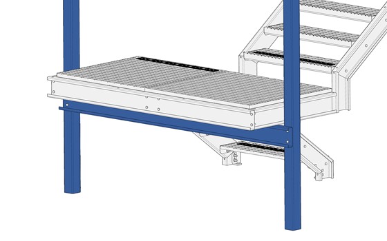 Träger für gerade Treppe