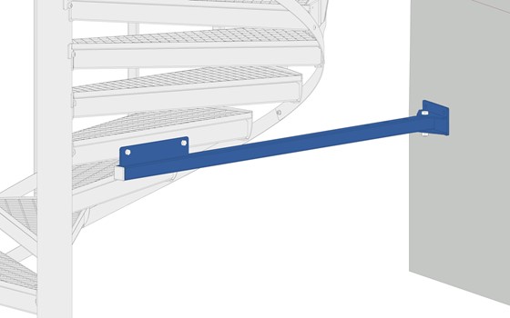 Versteifung der Spindeltreppe