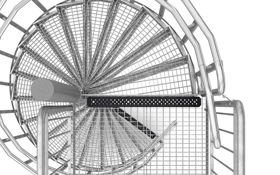 Kontrastmarkierung für Spindeltreppe