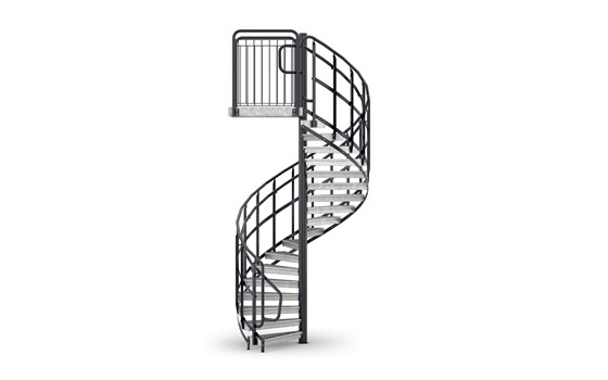 Spindeltreppe Geländer Knieleiste