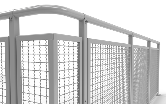 Sektionsgeländer Geländer Gitter