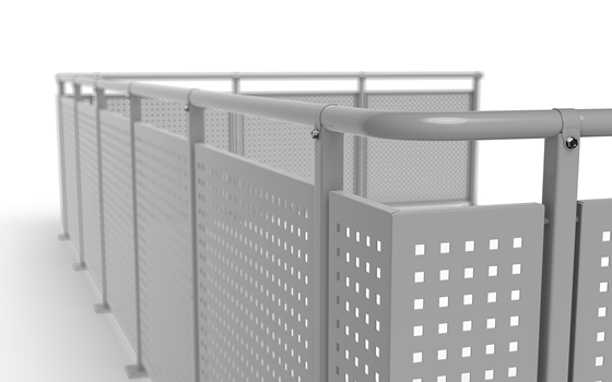 Sektionsgeländer Geländer Blech