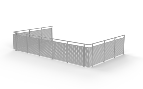 Sektionsgeländer Geländer Blech