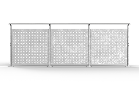 Sektionsgeländer Geländer Blech