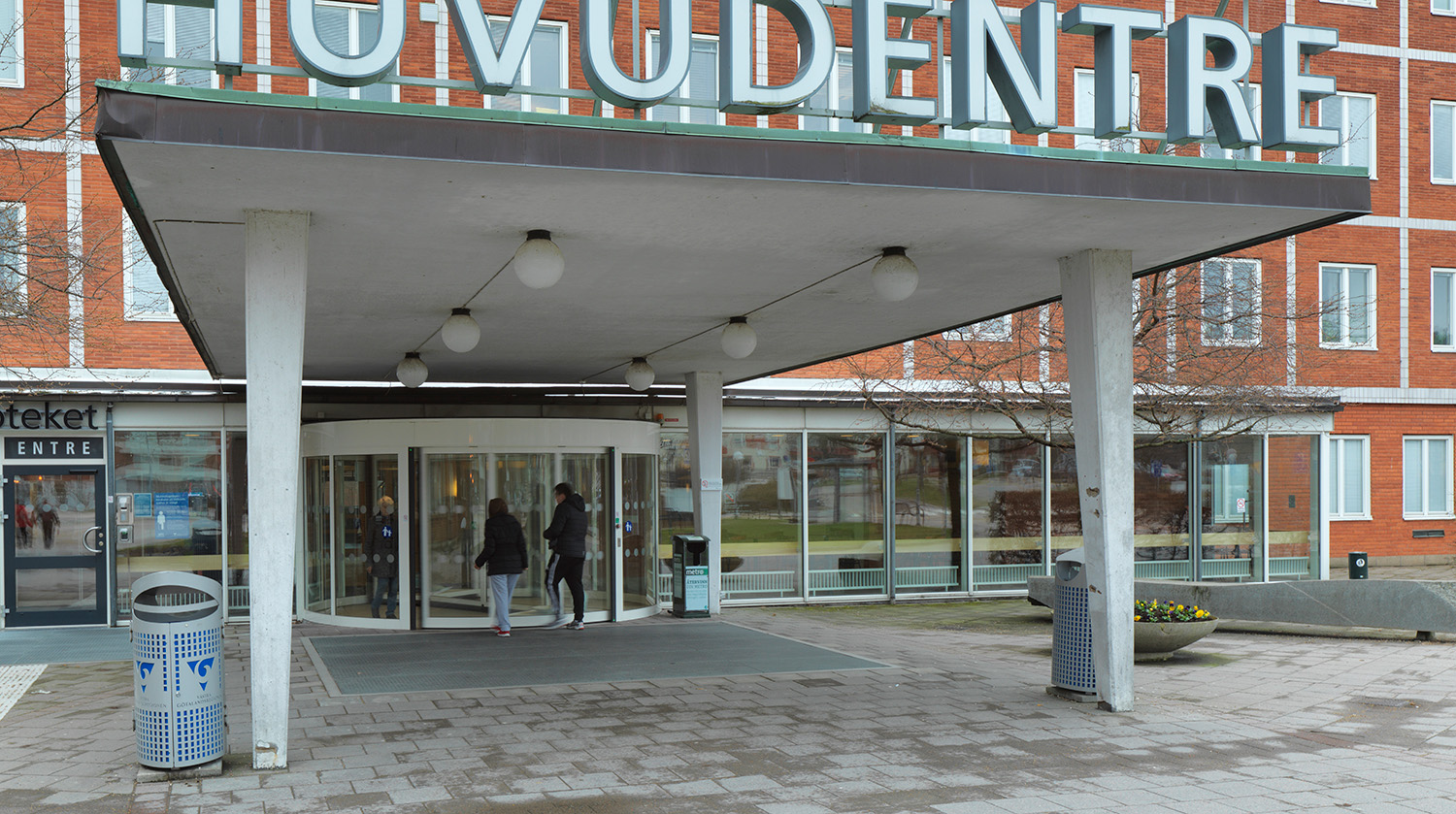 Stark frequentierter Krankenhauseingang